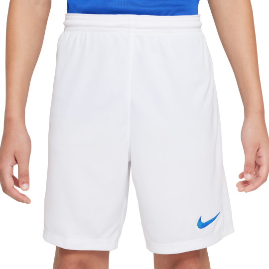 Nike Park III Kids Football Shorts White Blue