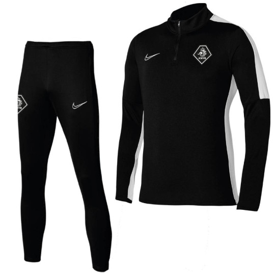 Nike KNVB Staff Trainingspak 1 4 Zip Dames Zwart Wit KNVBshop