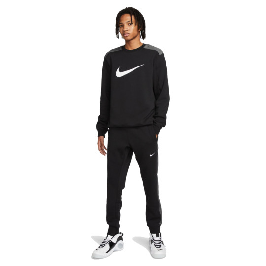 Nike Sportswear Hoodie Fleece Black White Grey KNVBshop