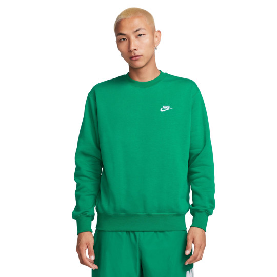 nike club crew neck sweat in green