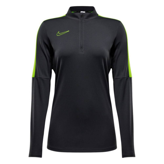 Nike Dri-FIT Academy 23 1/4-Zip Trainingstrui Dames Antraciet Neongeel