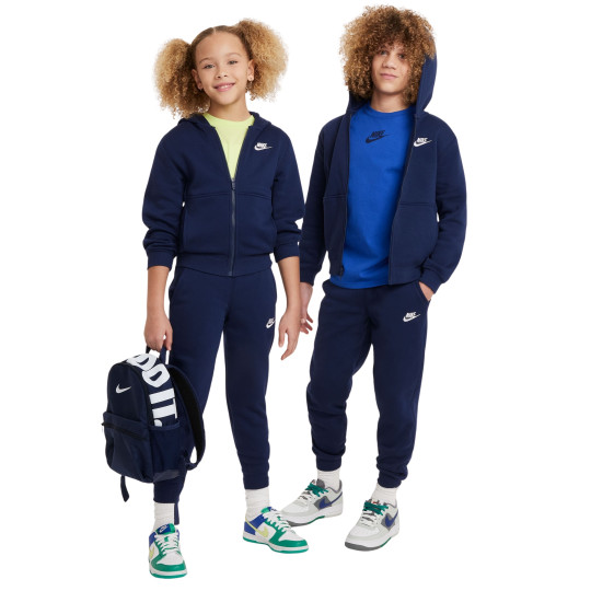 Nike Club Sportswear Fleece Jogger Kids Donkerblauw Wit KNVBshop