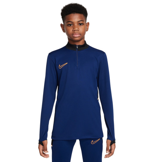 Nike Academy 25 1/4-Zip Trainingstrui Kids Donkerblauw Zwart Oranje