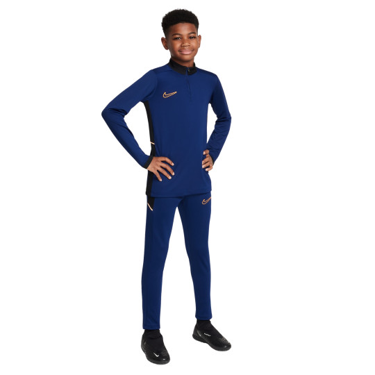 Nike Academy 25 1/4-Zip Trainingspak Kids Donkerblauw Zwart Oranje
