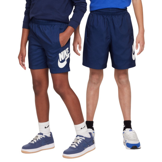 Nike Sportswear Club Broekje Woven Kids Donkerblauw Wit