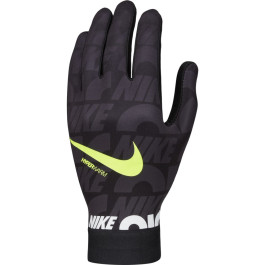Nike Hyperwarm Academy Air Max Gloves Black Dark Grey Yellow