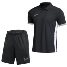 Nike Academy 25 Polo Training Set Black Grey White