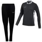 Nike Academy 25 Trainingspak 1/4-Zip Dames Zwart Grijs Wit