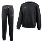 Nike Park 26 Fleece Crew Joggingpak Kids Zwart Wit
