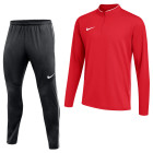 Nike Dri-FIT Park 26 1/4-Zip Tracksuit Red Black