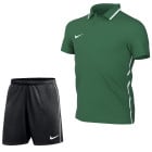 Nike Dri-FIT Park 26 Polo Trainingsset Kids Donkergroen Zwart