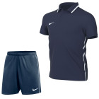 Nike Dri-FIT Park 26 Polo Trainingsset Kids Donkerblauw Wit
