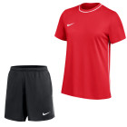 Nike Dri-FIT Park 26 Trainingsset Dames Rood Zwart