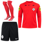 Nike KNVB Scheidsrechterstenue 2026-2028 Lange Mouwen Felrood Zwart