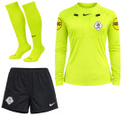Nike KNVB Scheidsrechterstenue 2026-2028 Lange Mouwen Dames Neon Geel Zwart