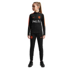 Nike Nederlands Elftal Strike Trainingspak 1/4-Zip 2026-2028 Kids Zwart Feloranje