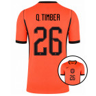 Nike Nederlands Elftal Q. Timber 26 Thuisshirt 2026-2028