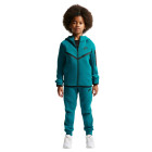 Nike Tech Fleece Trainingspak Kids Turquoise Zwart