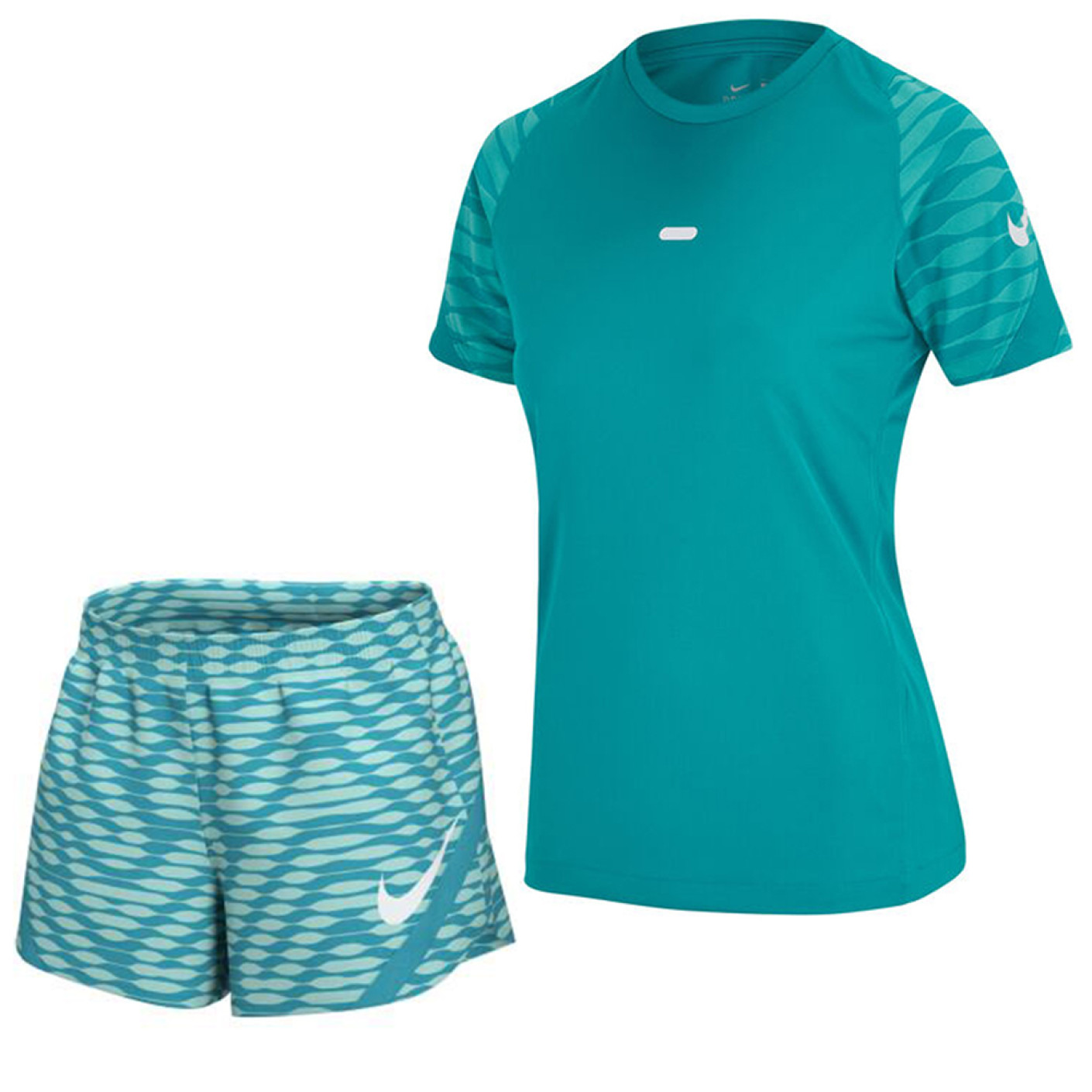 Nike Trainingsset Dames Strike 21 Blauw Turquoise Wit