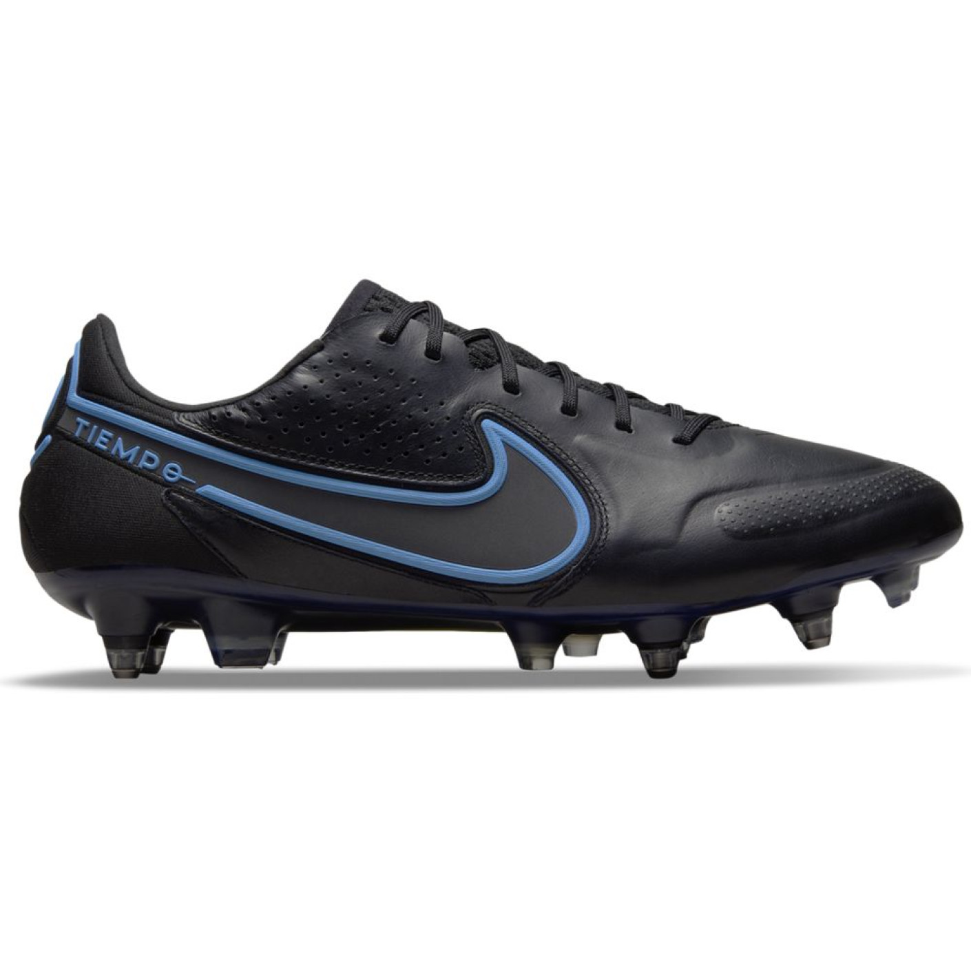 Nike Tiempo Legend 9 Elite Football Boots (SG) Anti-Clog Black Blue