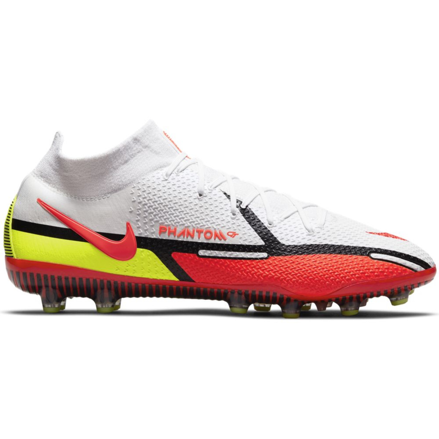 Nike Phantom GT 2 Elite DF Kunstgras Voetbalschoenen (AG) Wit Rood Geel