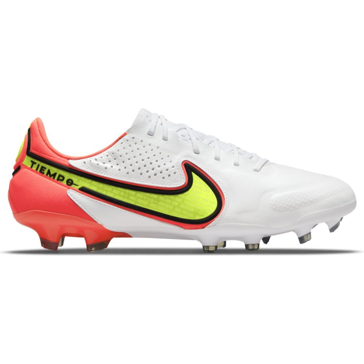 Nike Tiempo Legend 9 Elite Grass Football Boots (FG) White Yellow Red