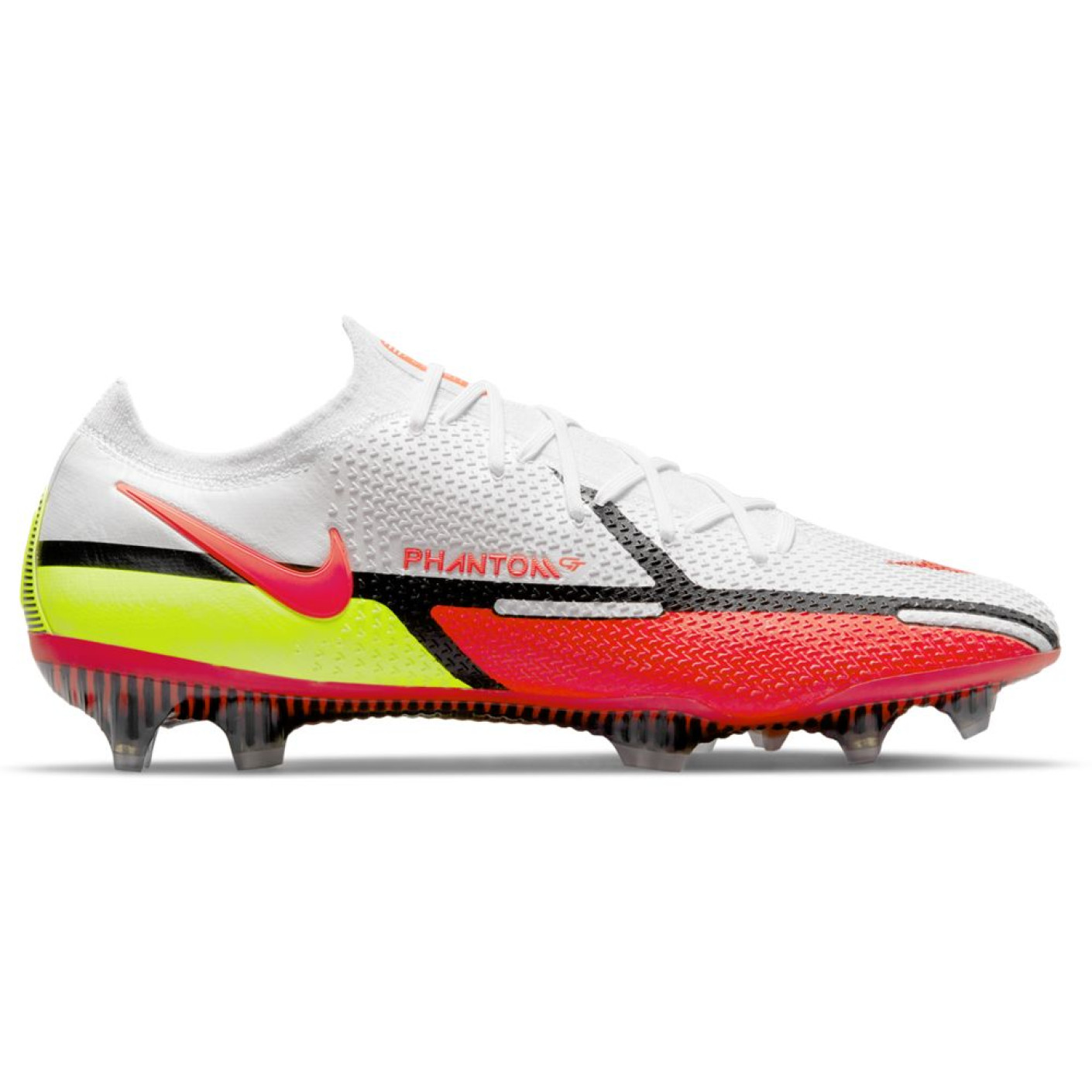 Nike Phantom GT Elite Voetbalschoenen Gras (FG) Wit Rood Geel Zwart