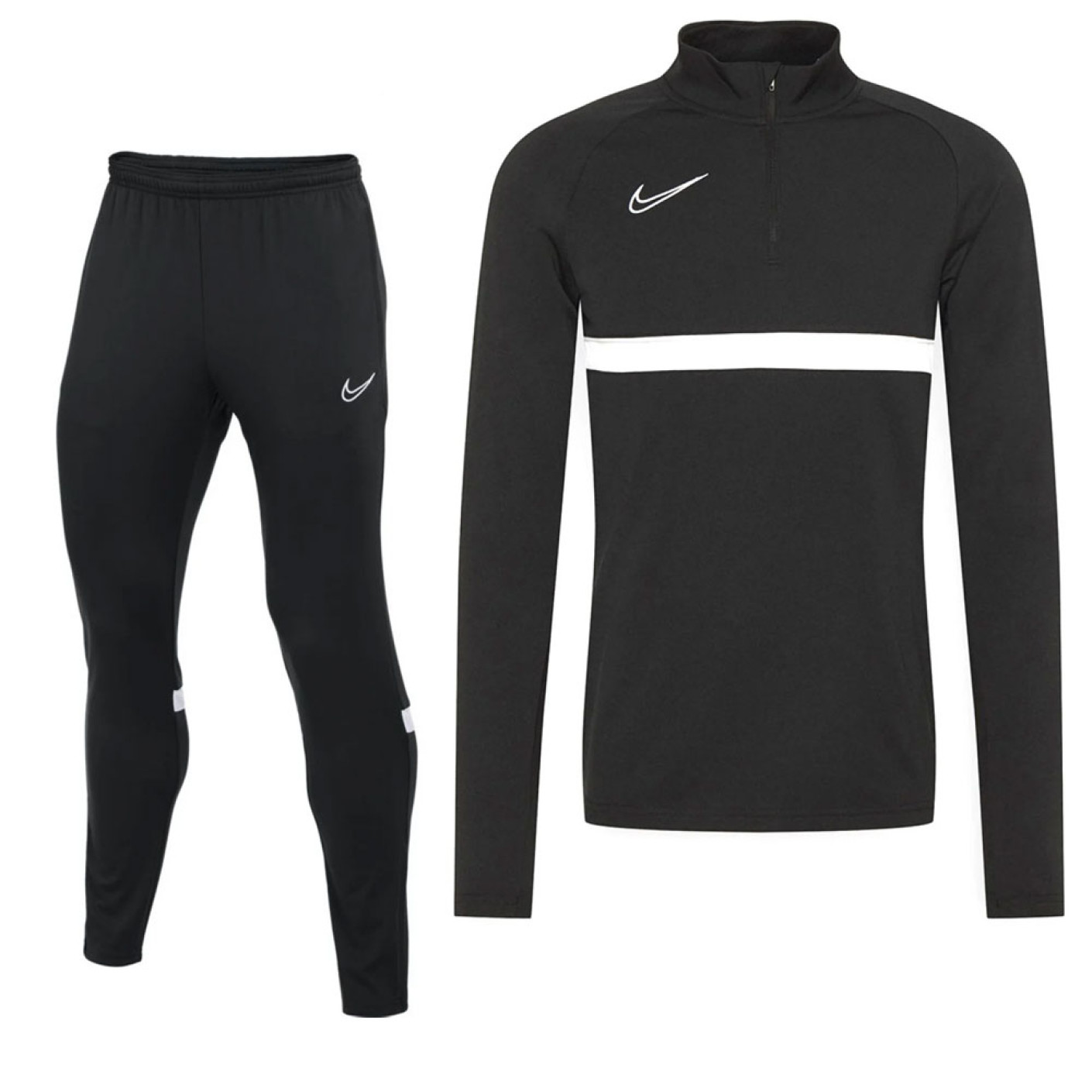 Nike Academy 21 Dri-Fit Trainingspak Kids Zwart Wit