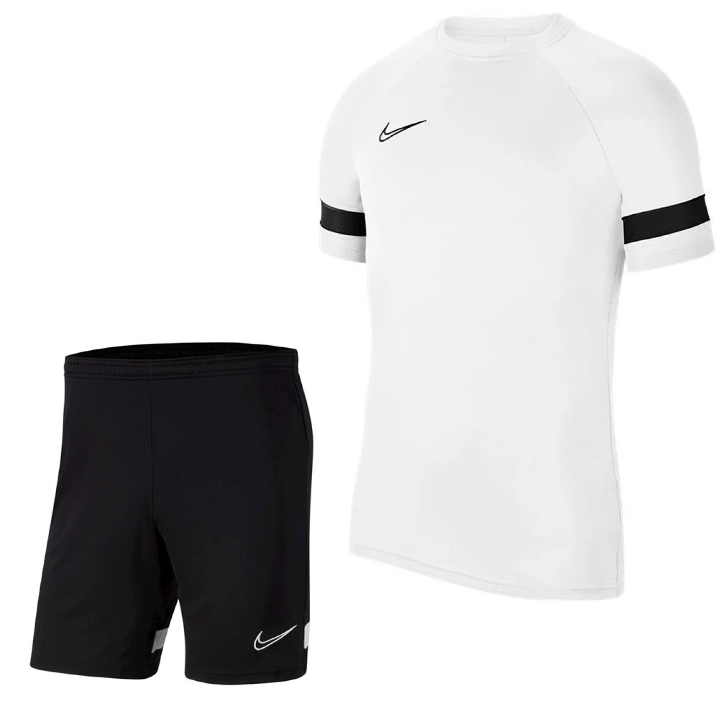 Nike Academy 21 Dri-Fit Trainingsset Kids Wit Zwart