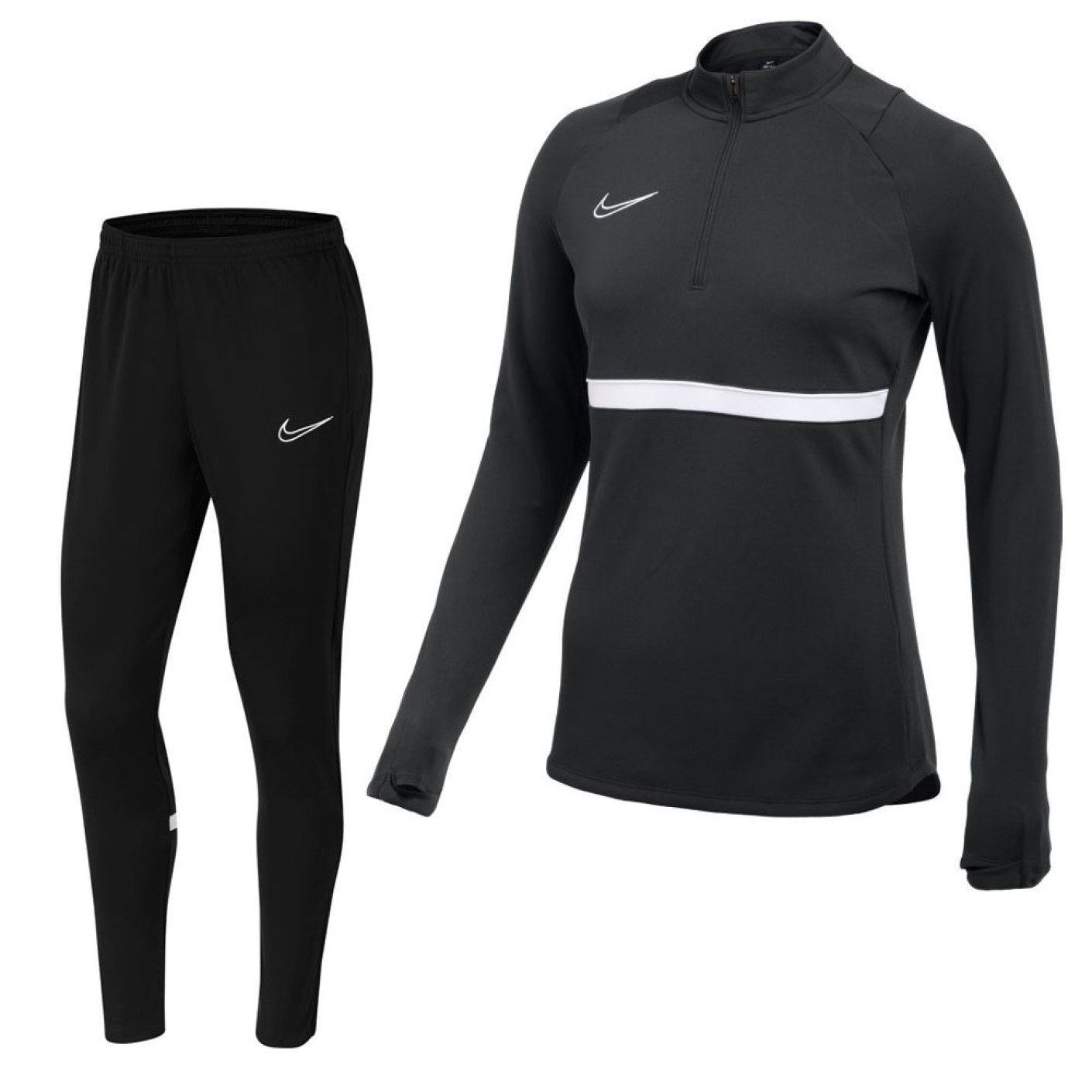 Nike Academy 21 Dri-Fit Trainingspak Dames Zwart Wit