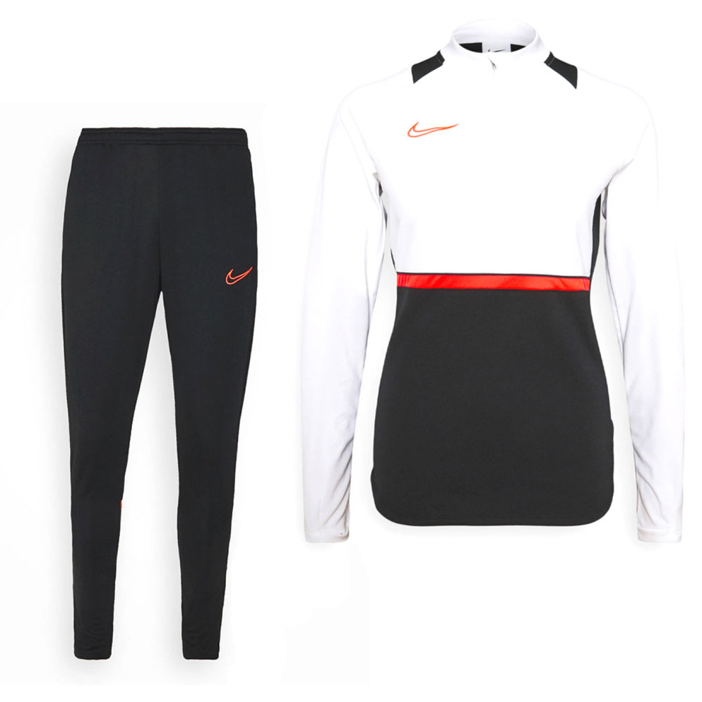 Nike academy tracksuit black red top