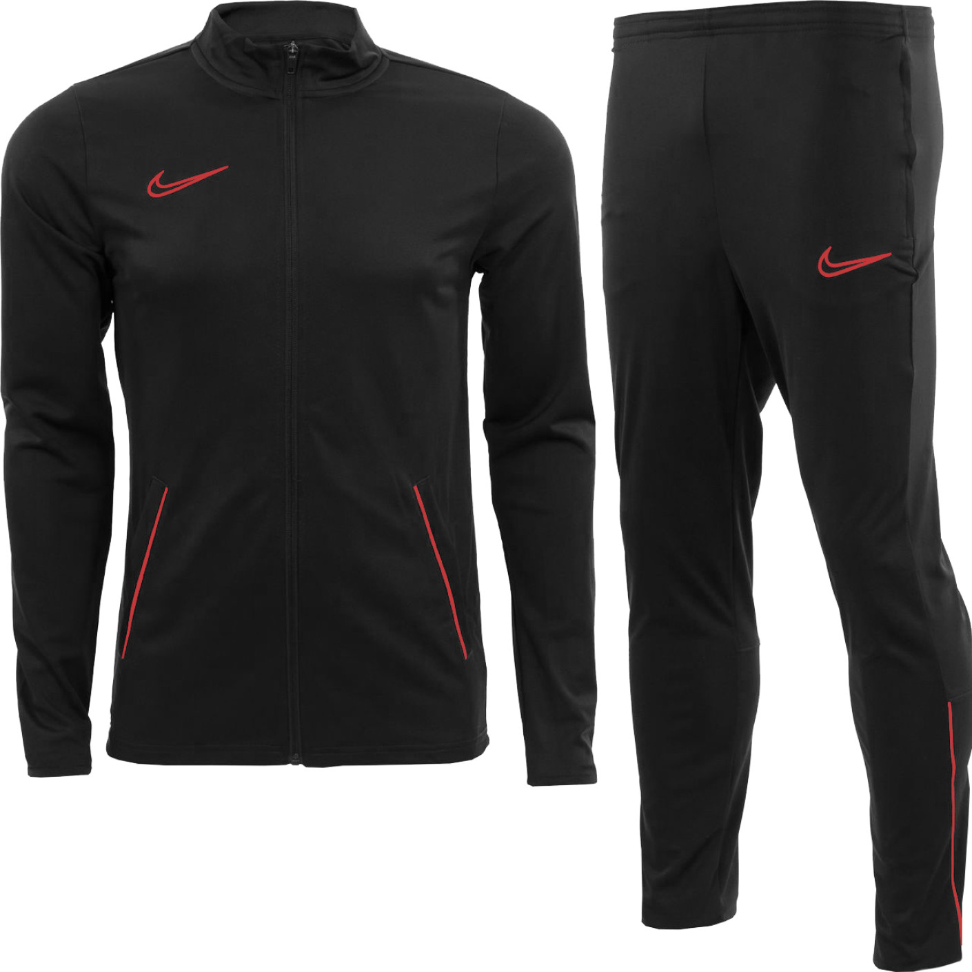 Nike Academy Kids Trainingspak Zwart Felrood