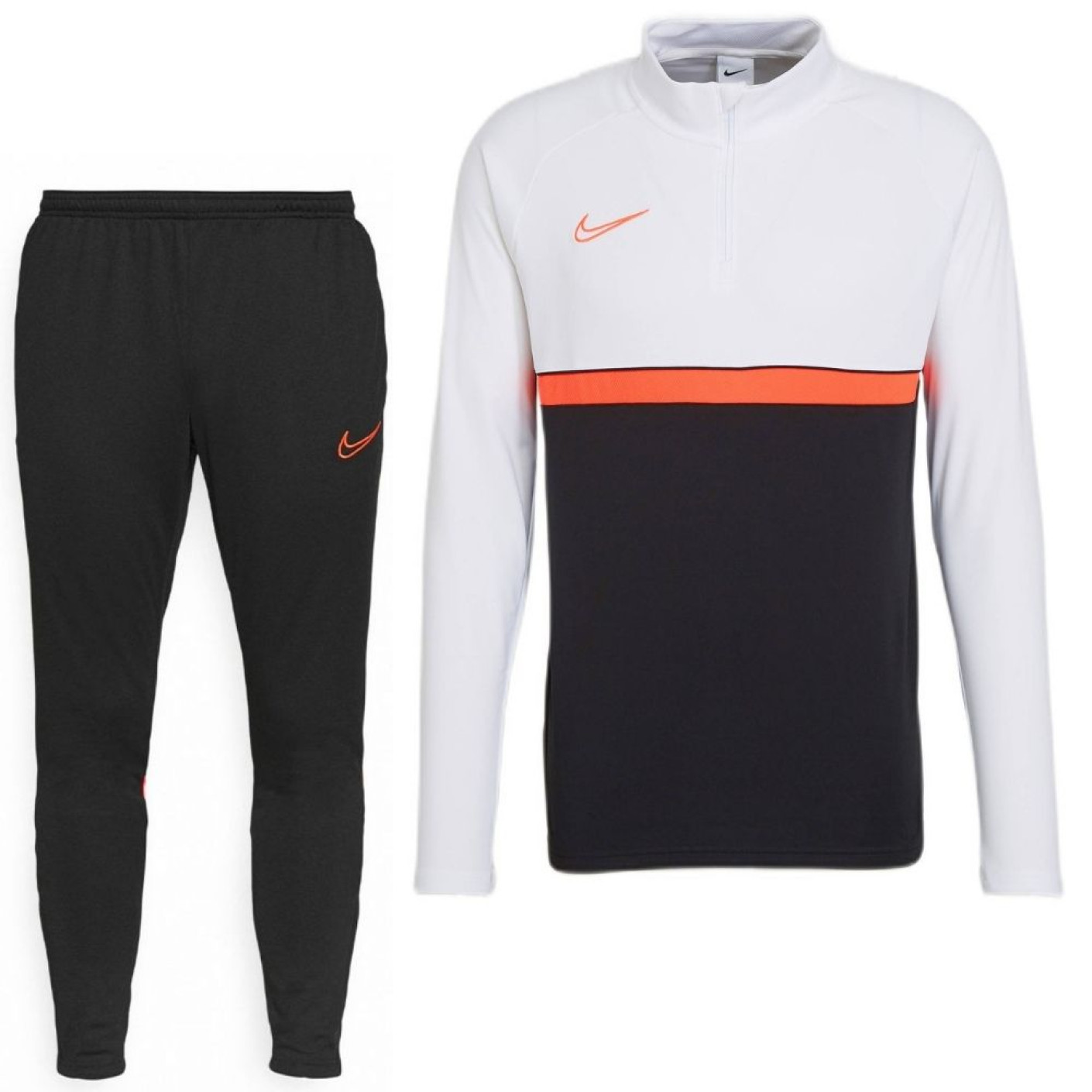 Nike academy tracksuit black sales red