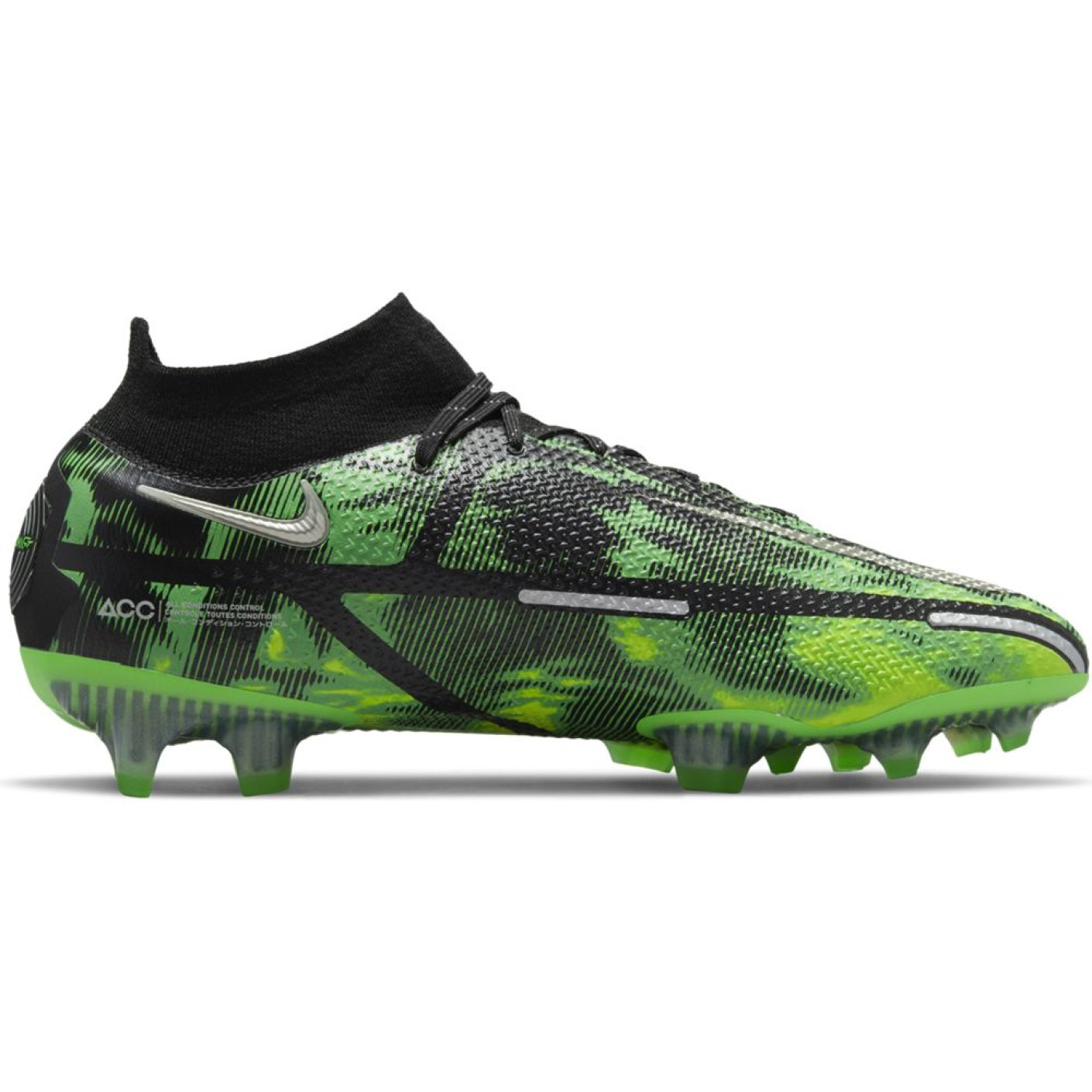 Verwoesten taart Millimeter Nike Phantom GT2 Elite DF Gras Voetbalschoenen (FG) Grijs Zwart Groen -  KNVBshop.nl - KNVBshop.nl