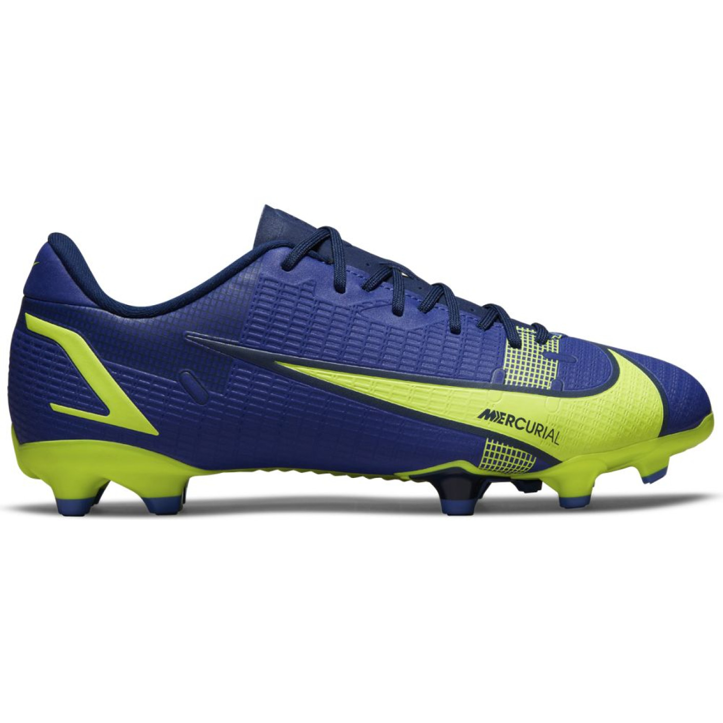 Nike Mercurial Vapor 14 Academy Gras / Kunstgras Voetbalschoenen (MG) Kids Blauw Geel Zwart