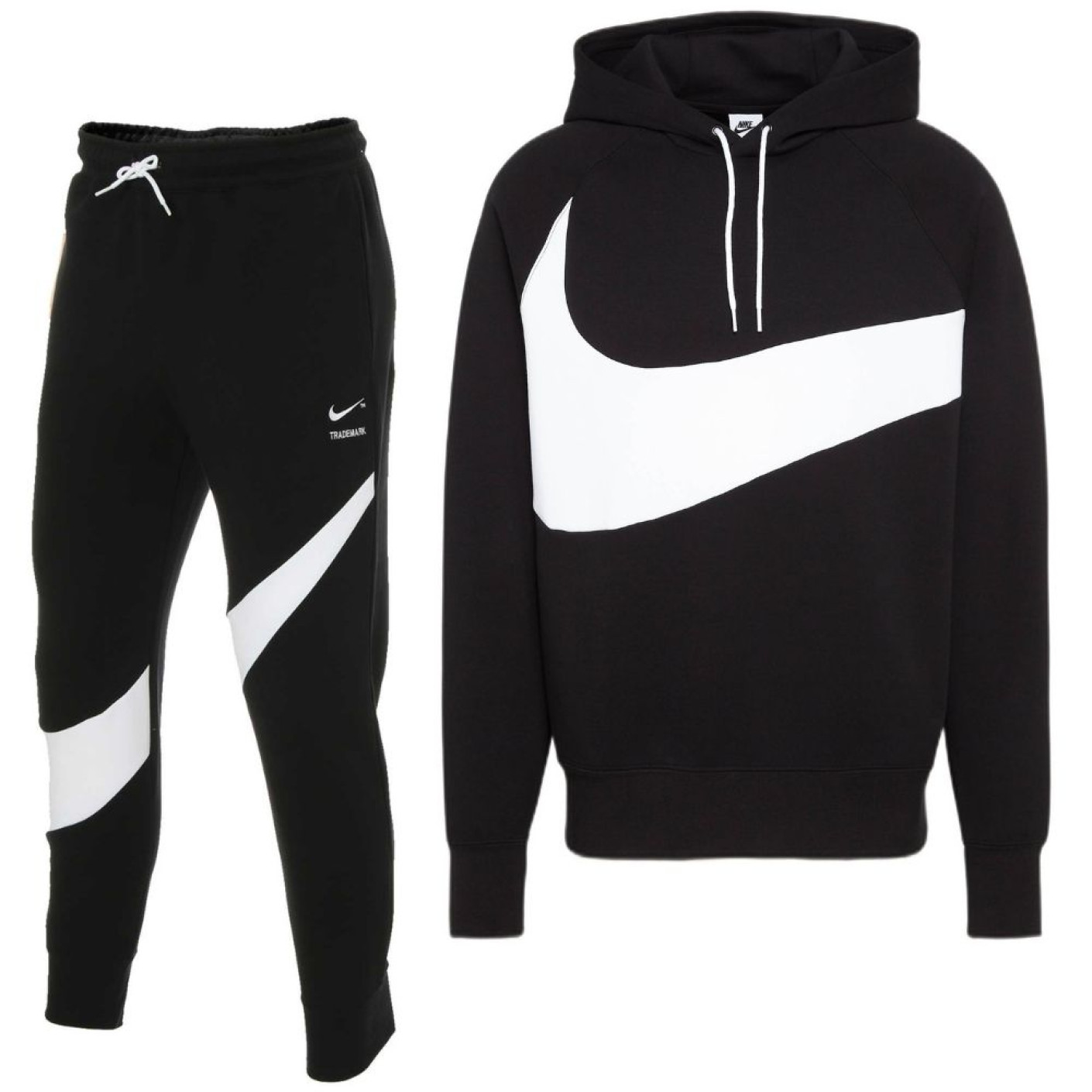 Nike Tracksuit Sportswear Tech Fleece Swoosh Black White 