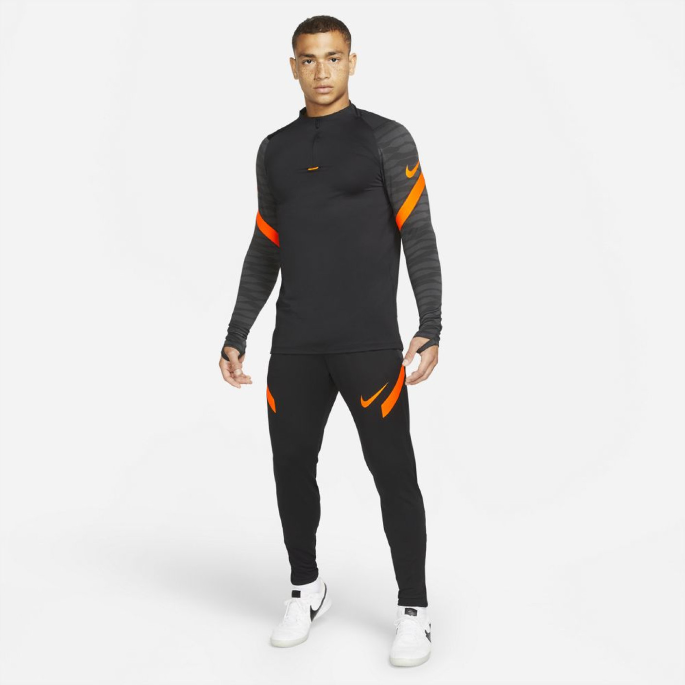 Grey orange nike tracksuit best sale