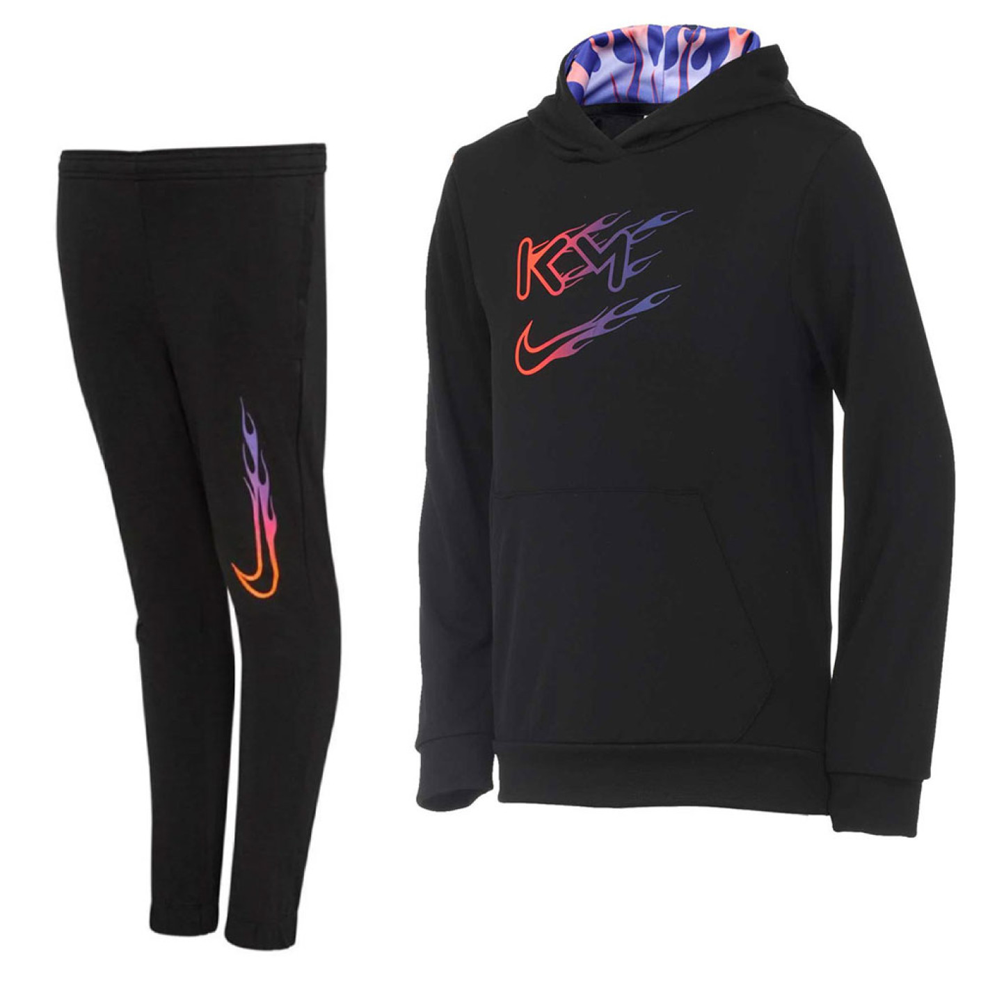 Nike KM Dri-Fit Tracksuit Kids Black Purple Orange