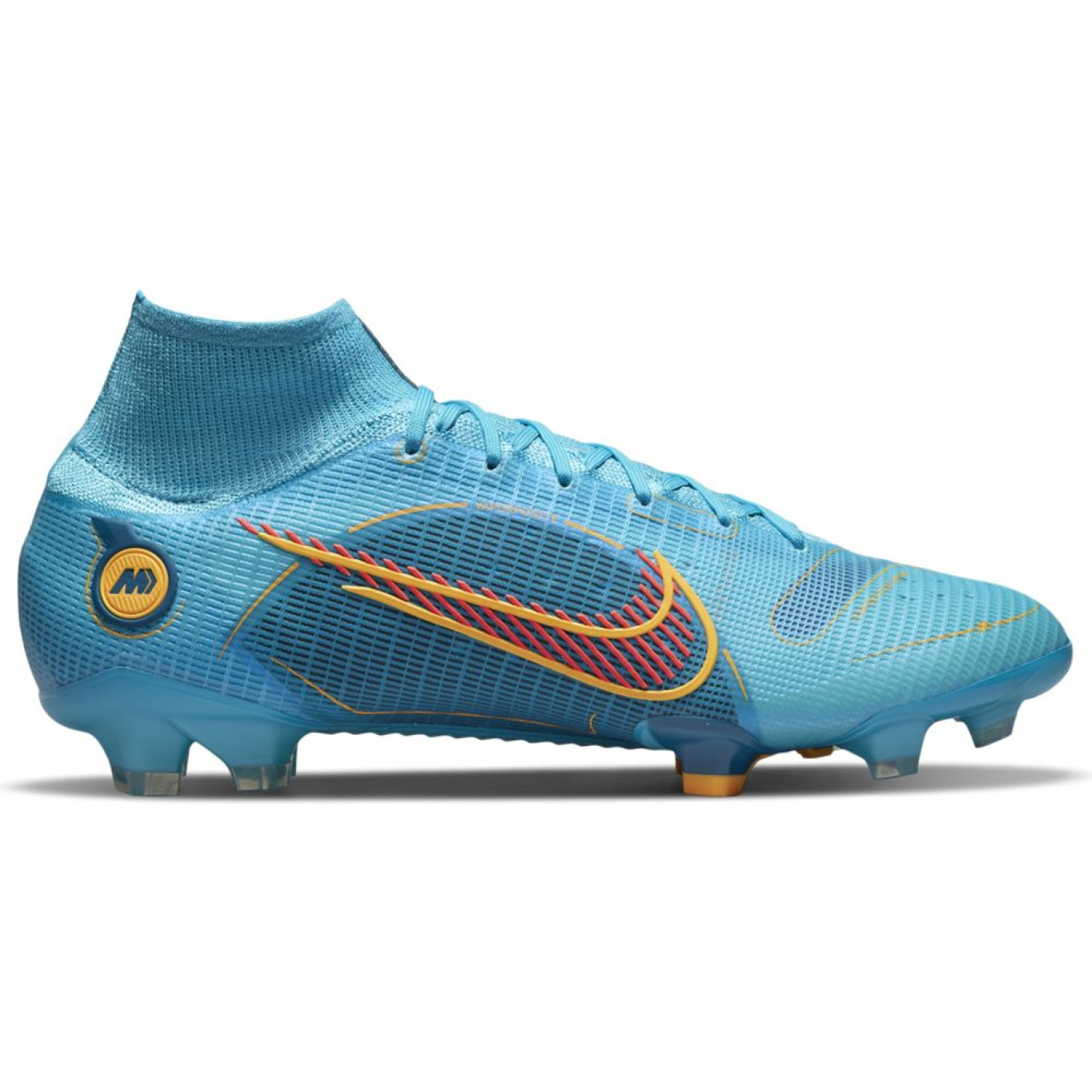 Nike Mercurial 8 Superfly Elite Gras (FG) Blauw Oranje - KNVBshop.nl