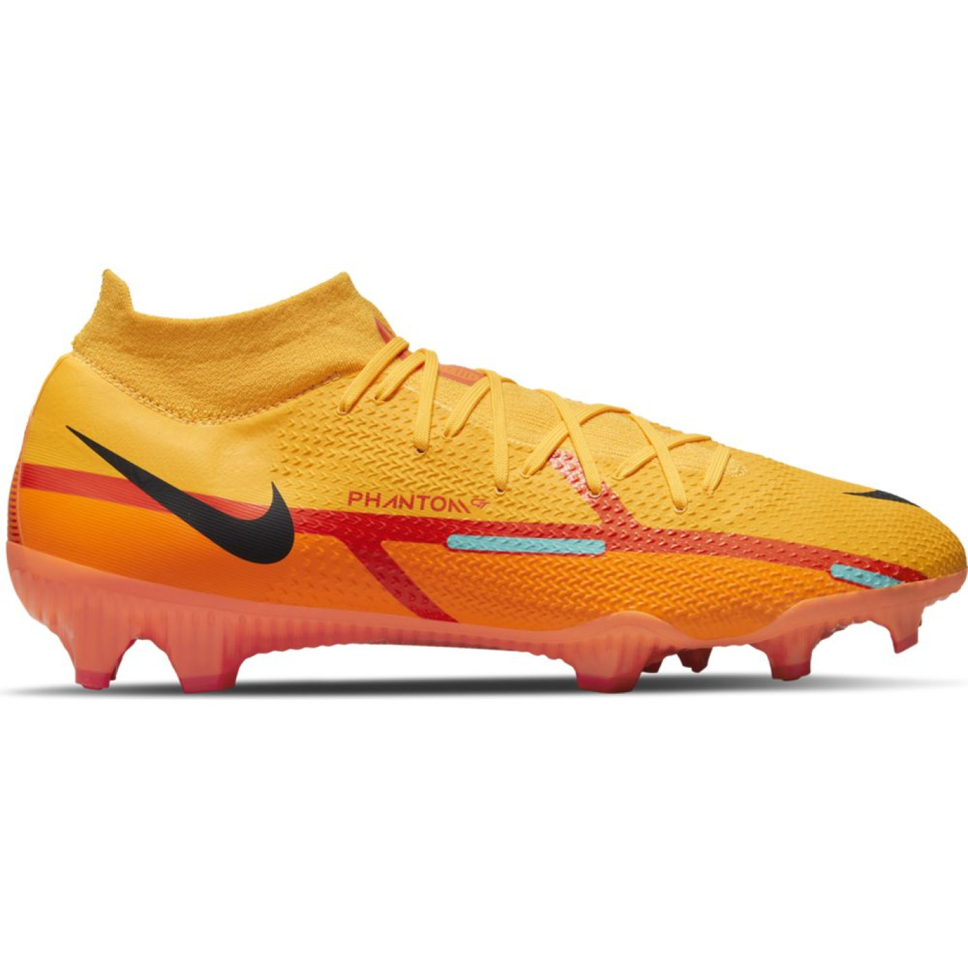 Nike Phantom GT 2 Pro DF Gras Voetbalschoenen (FG) Oranje Rood Zwart -  KNVBshop.nl