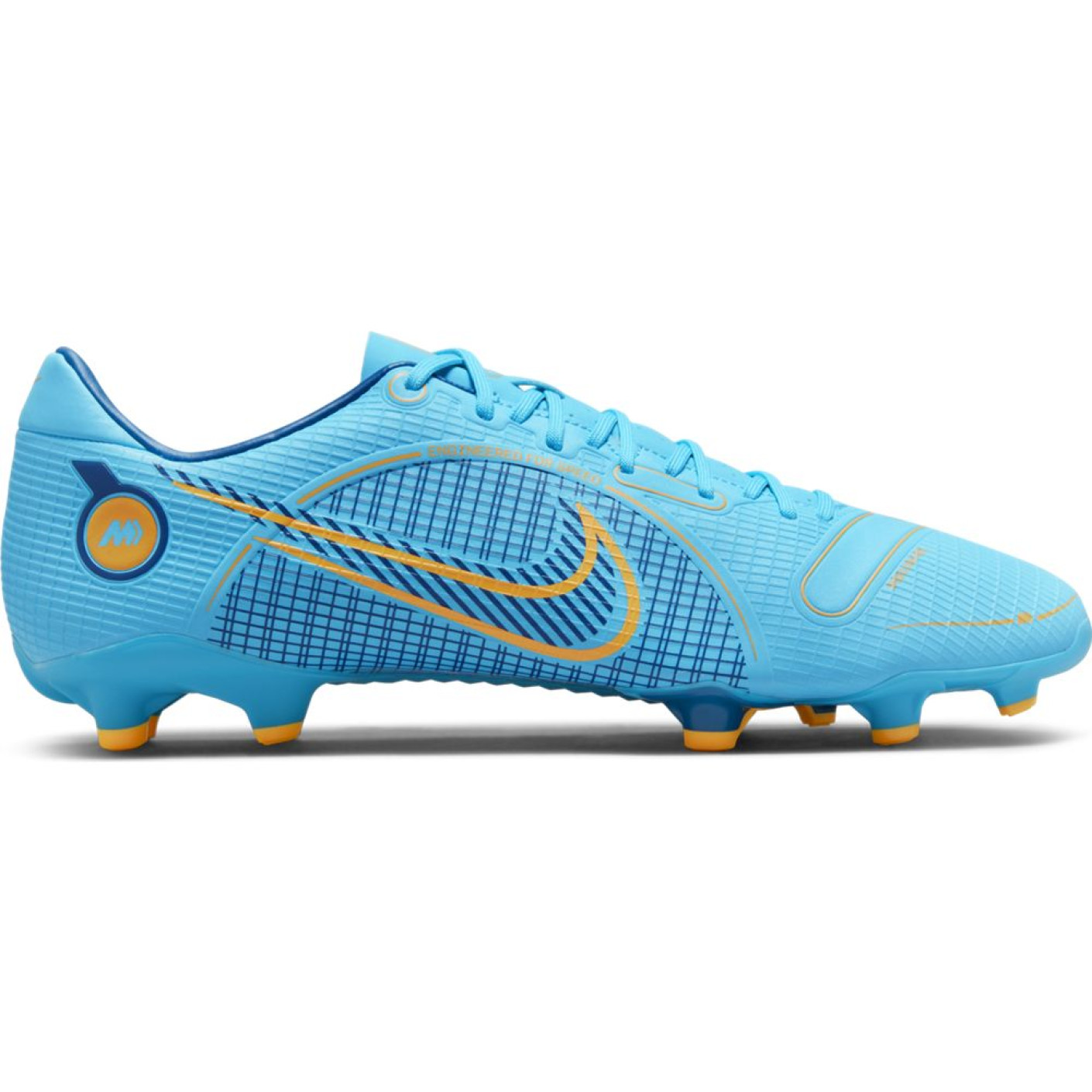 Nike Mercurial Vapor 14 Academy Gras / Kunstgras Voetbalschoenen (MG) Blauw Oranje - KNVBshop.nl