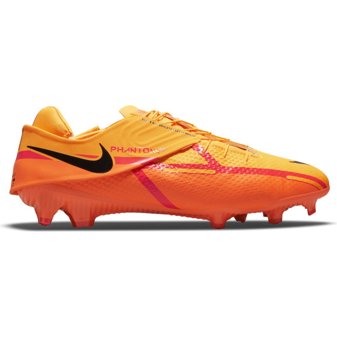 Nike Phantom GT 2 Academy FlyEase Gras / Kunstgras Voetbalschoenen (MG) Oranje Rood Zwart - KNVBshop.nl