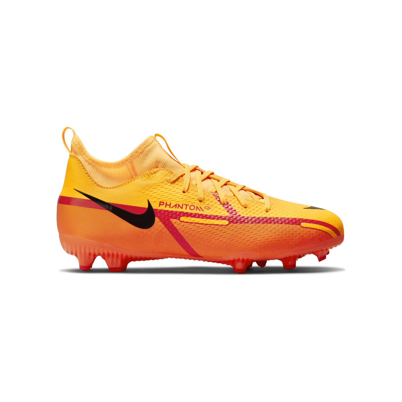 Nike Phantom GT 2 Academy DF Gras Kunstgras Voetbalschoenen MG Kids Oranje Rood Zwart KNVBshop