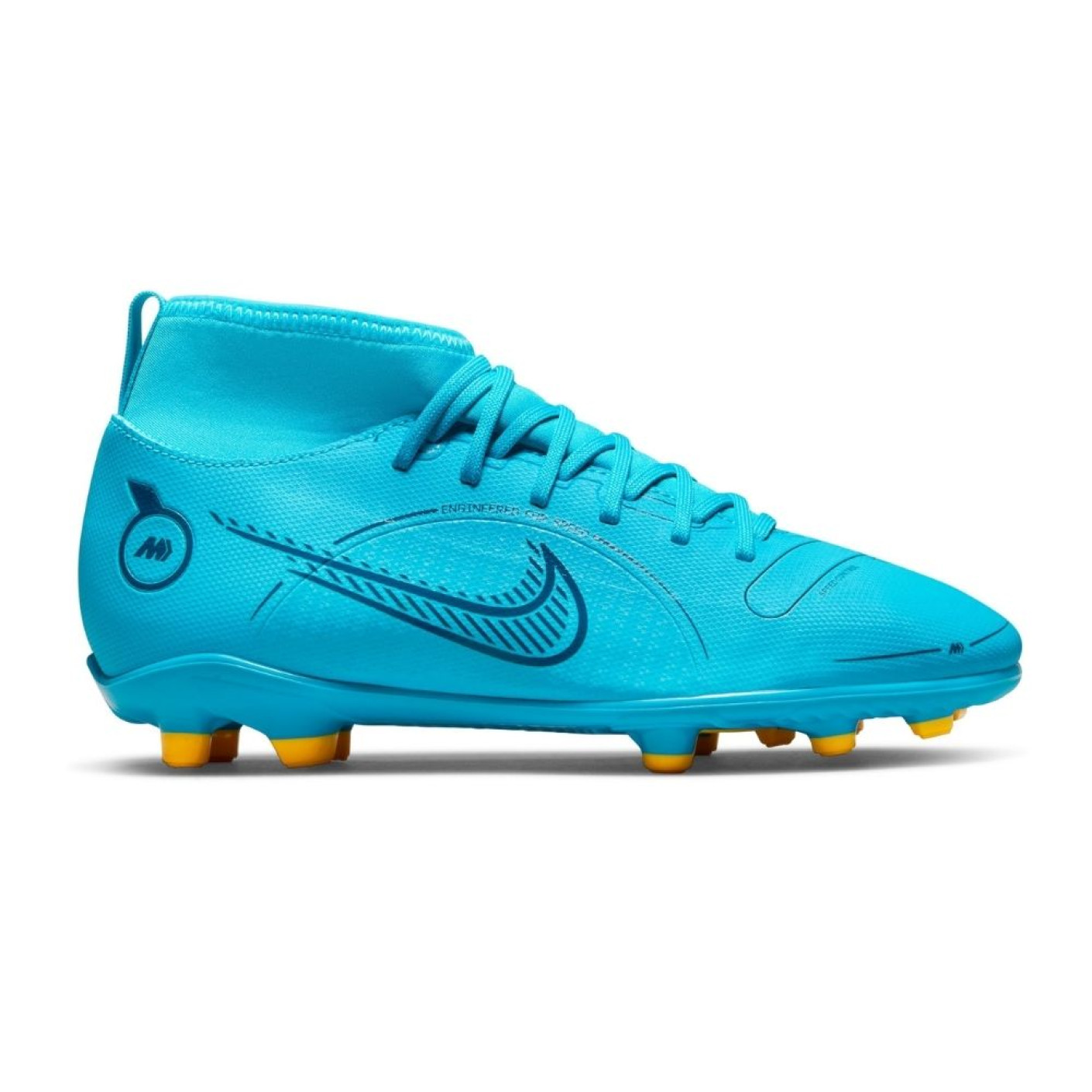 Nike Mercurial Superfly 8 Club Grass /Artificial Turf Football Shoes (MG) Kids Blue Orange