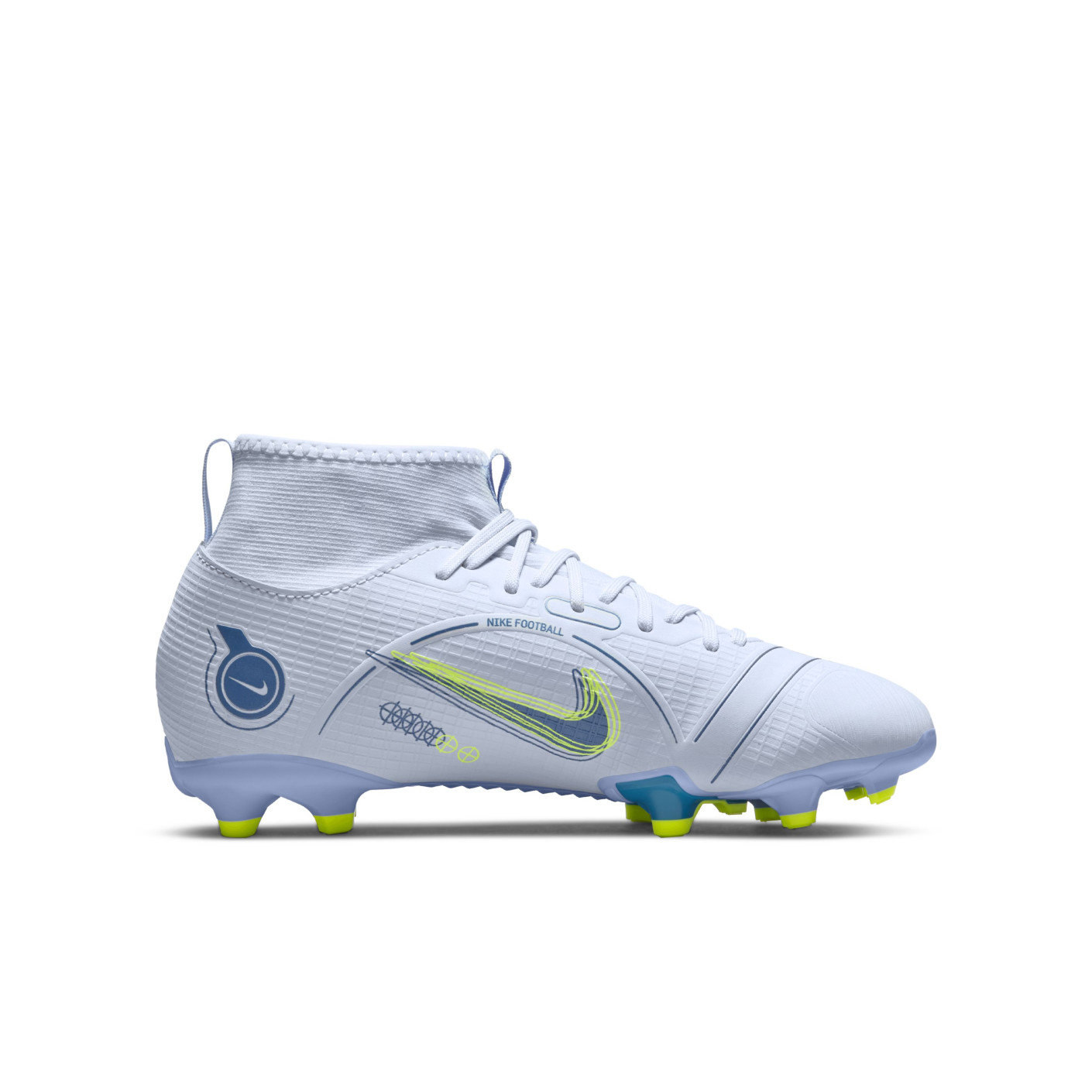 Nike Mercurial Superfly Academy Grass Artificial Turf Football Shoes MG Kids Grey Dark Blue KNVBshop
