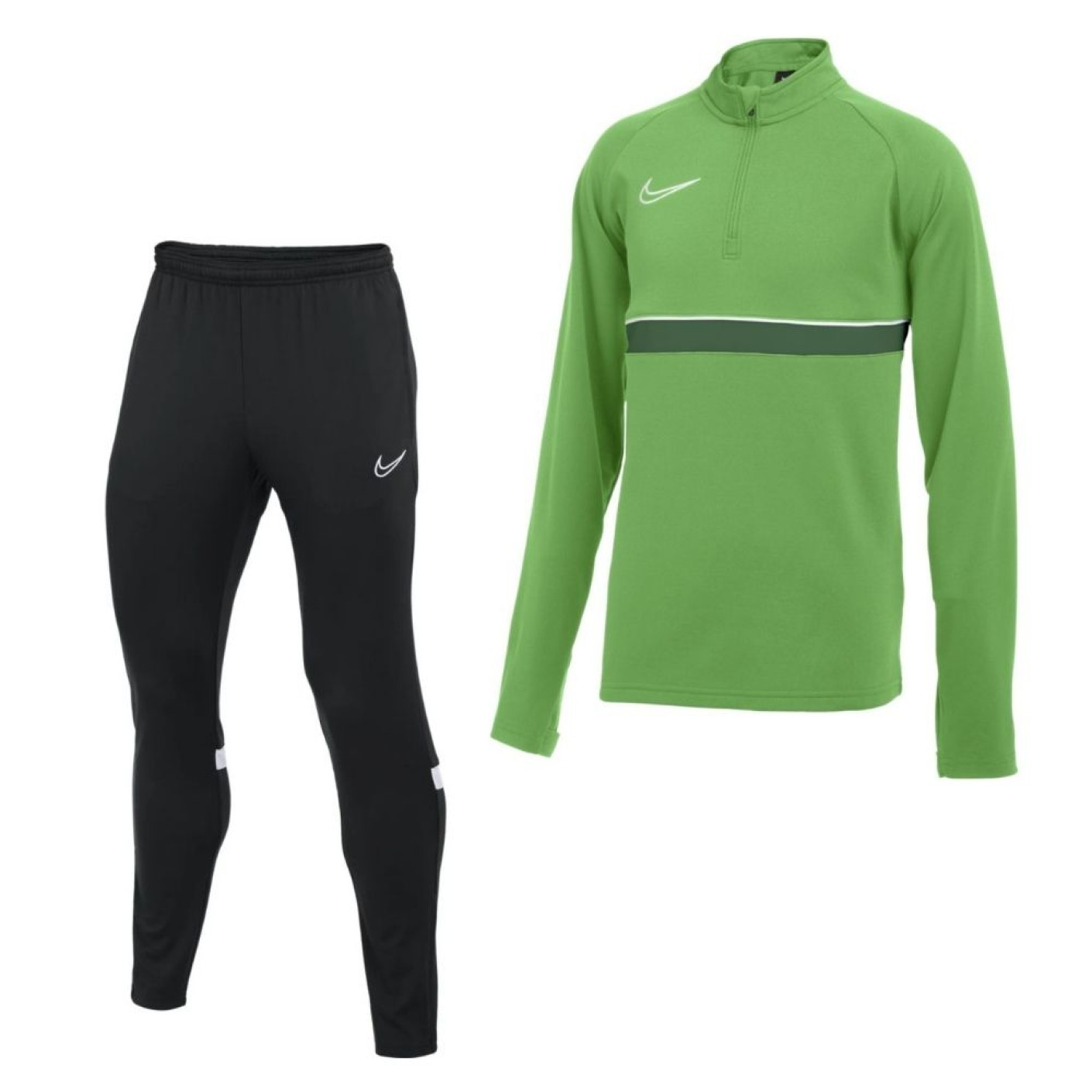 Nike Academy 21 Dri-Fit Trainingspak Kids Groen Zwart