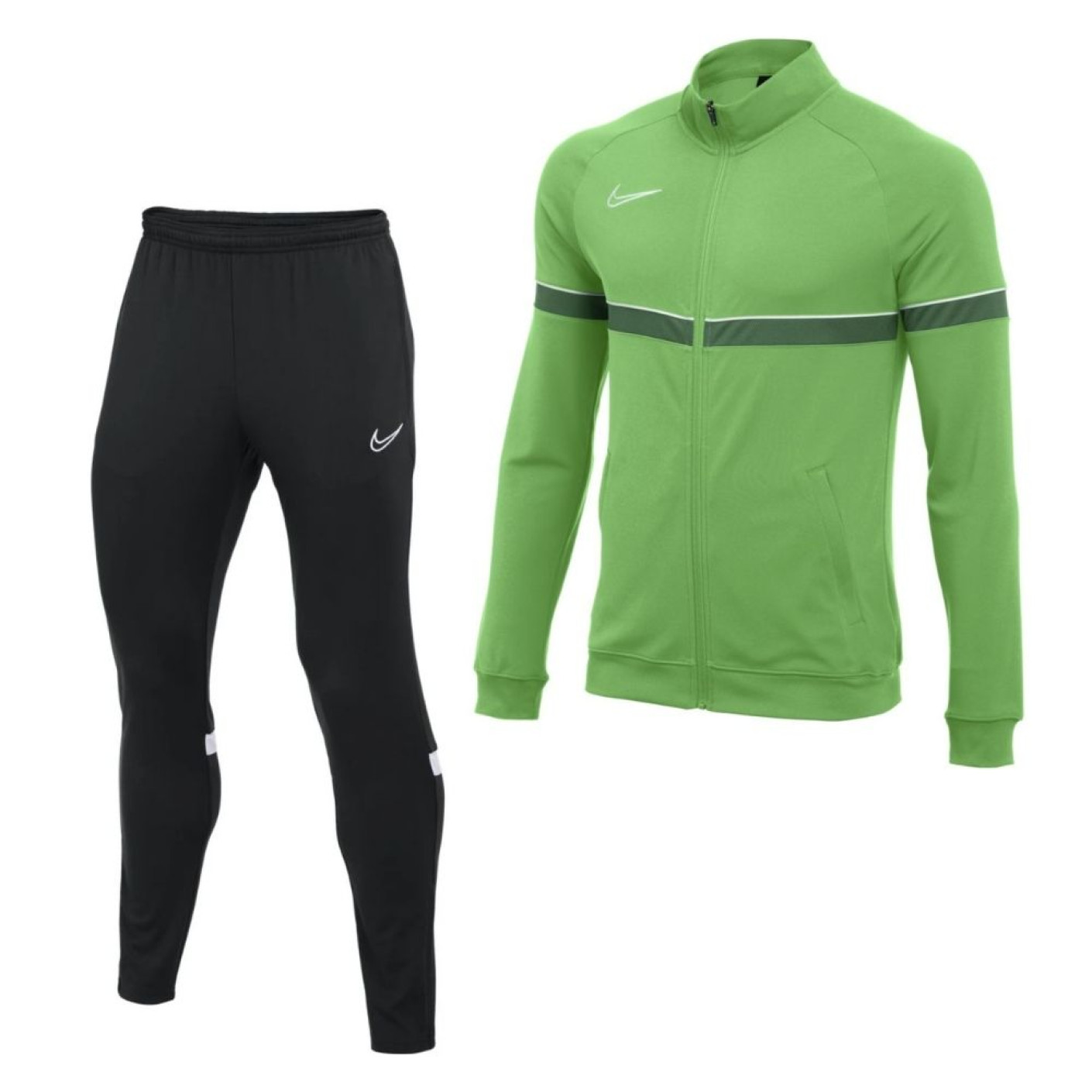 Nike Academy 21 Dri-Fit Tracksuit Green Black White