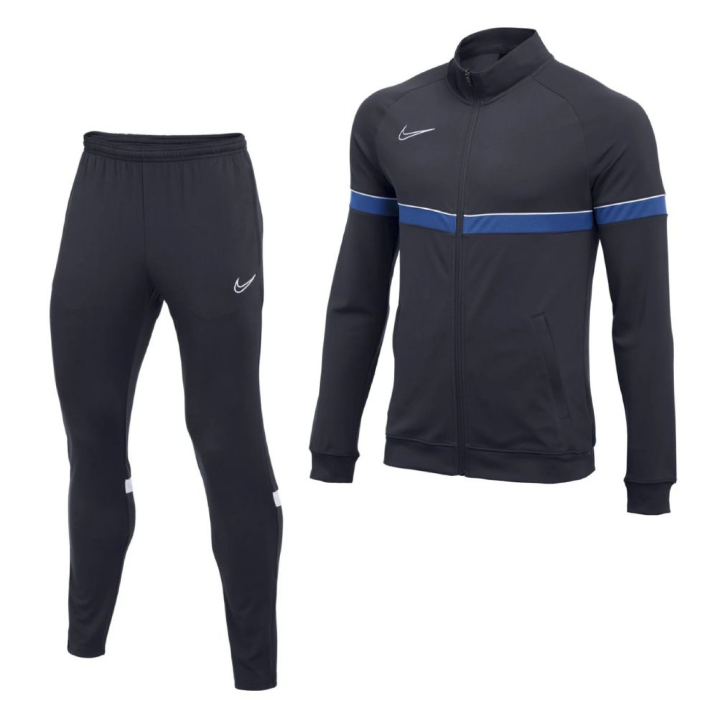 Nike Academy 21 Dri-Fit Trainingspak Donkerblauw Blauw Wit