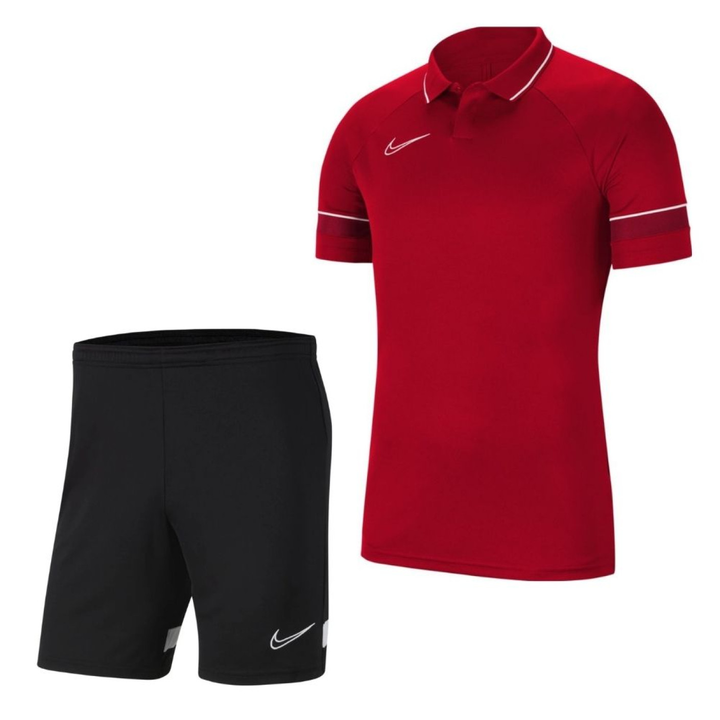 Nike Academy 21 Dri-Fit Polo Training Set Kids Red Black