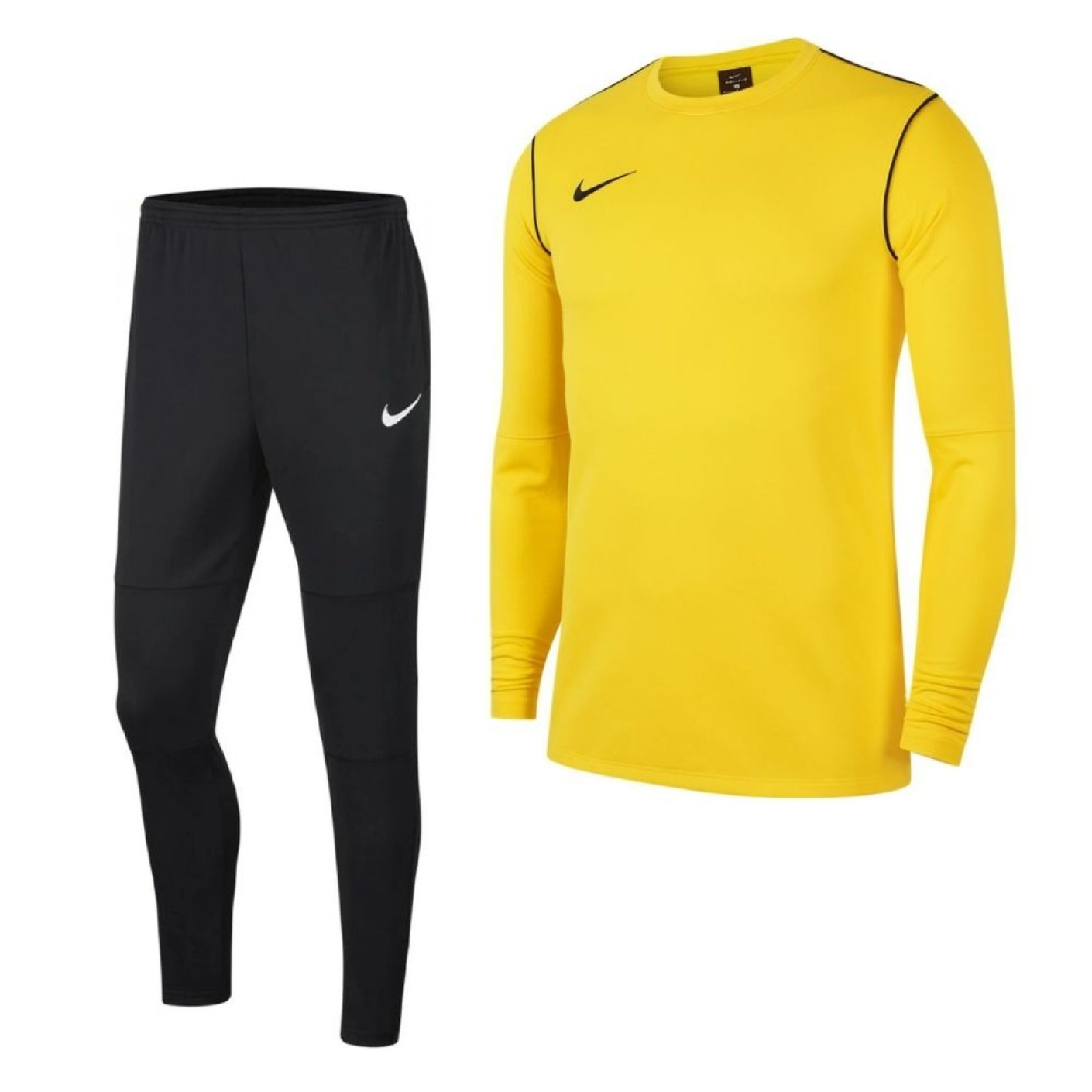 Nike Park 20 Sweat Tracksuit Kids Yellow Black